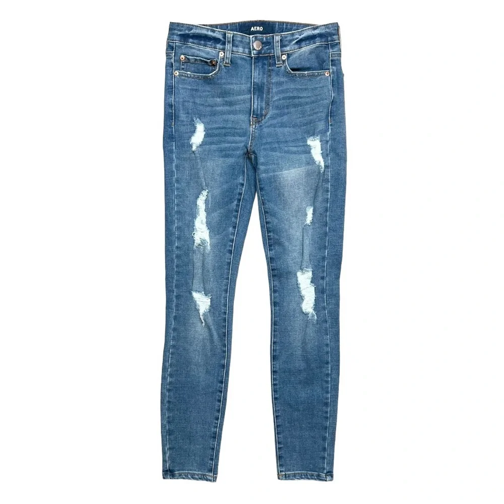 Aero Jeggings Jeans Women’s Size 2 Regular Blue High Rise 27x29